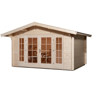 Weka Maison de week-end 137 en bois avec porte double et fenêtres, 380x300 cm.