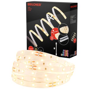 Briloner Striscia LED Set di estensione Bianco caldo, 4m, con 224 LED. Estensione per illuminazione personalizzata.