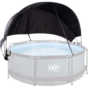 EXIT Pool Pare-soleil ø 244 cm, couverture de piscine noire pour une protection solaire optimale.