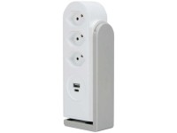 ORICO Multipresa 20W USB-C – 2 Prese + 4 USB, Cavo 3m, 2500W, Compatta E Lilla Per Casa E Ufficio