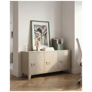Beliani Armoire de bureau Cardiff Beige 60 x 120 x 40 cm
