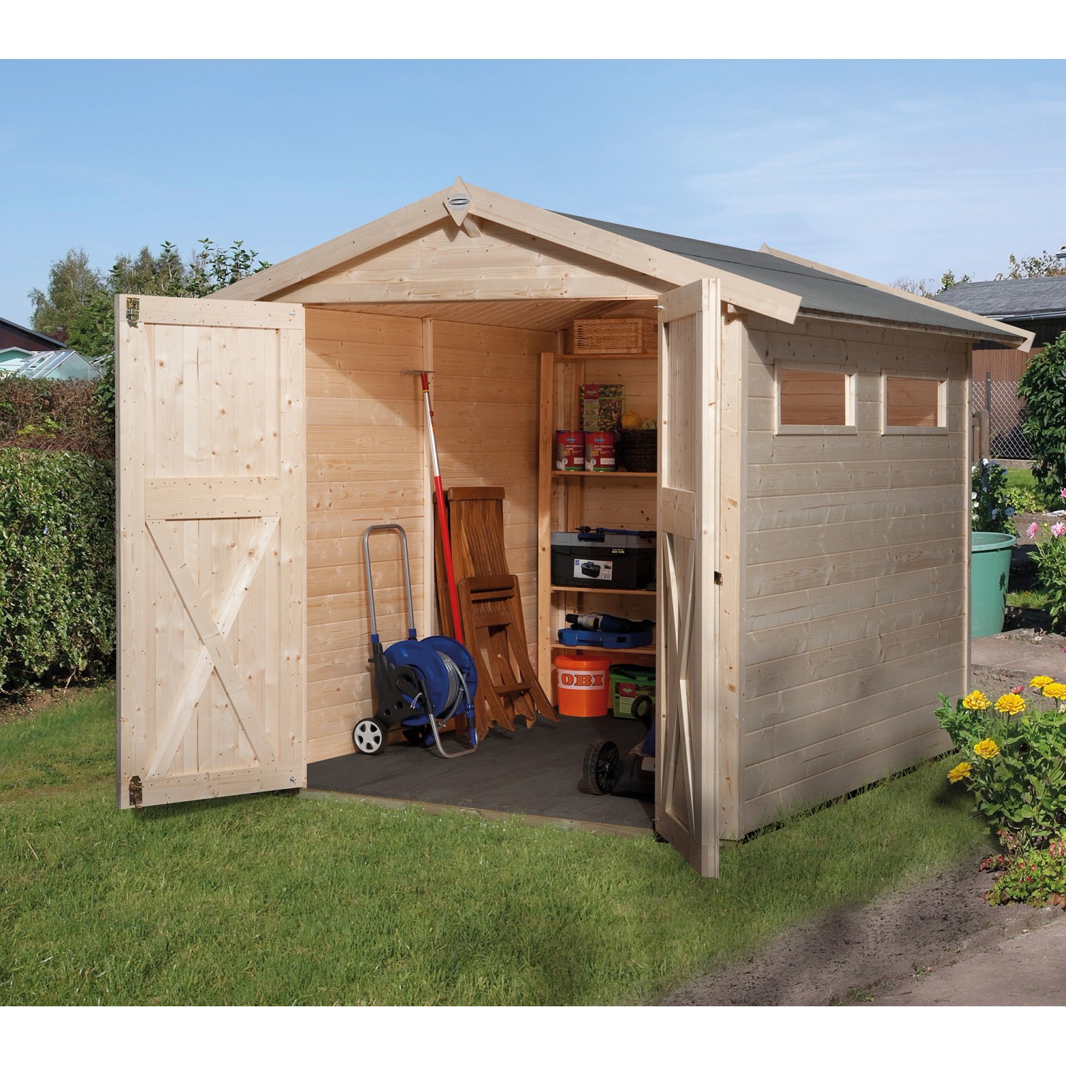 OBI HolzGartenhaus Kompakt C 198 x 194 cm kaufen bei OBI