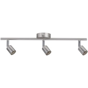 Spot Tavole à trois lampes en nickel mat pour ampoules GU10. Applique murale en métal.
