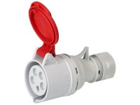 Raccordo CEE 5 poli IP44 Grigio Rosso 32 A Raccordo CEE 5 poli IP44 Grigio Rosso 32 A