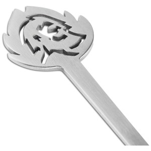 Spiedini per hamburger Burnhard in acciaio inox, set da 6, accessori barbecue.