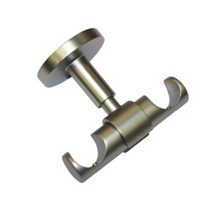 Supporto a soffitto Gardinia Europa, argento satinato, per bastoni per tende con Ø 19 mm, per montaggio a soffitto.