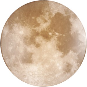 Plafonnier LED blanc Reality Moonika, design lune, diamètre 37 cm.
