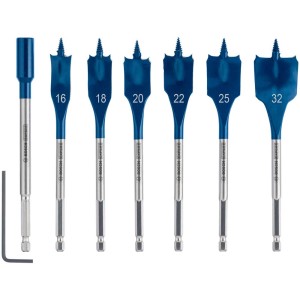 Bosch Expert Flachfräsbohrer Set, 7-teilig, verschiedene Größen. Fräsbohrer für schnelles Bohren.