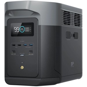 EcoFlow Delta 2 Max Powerstation (version CH) avec 2048 Wh. Générateur électrique gris puissant.
