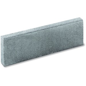 Mini cordolo grigio in cemento (50x15x5 cm) per bordure di aiuole e prati.