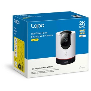 Tapo C225 Netzwerkkamera in Weiß, 2K QHD Auflösung, mit Verpackung. Kameraüberwachung für Innen.