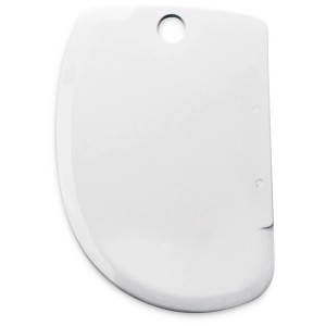 Raschietto per pasta bianco in plastica, 8,5 x 12,5 cm, utensile da cucina ideale per cuocere e lisciare la pasta.