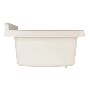 Lavatoio Sanitop-Wingenroth, 40 cm, in plastica bianca, vista laterale.