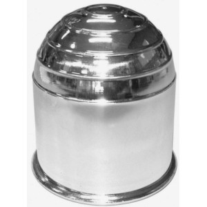 Cappuccio per gancio di traino cromato per rimorchi auto, protegge da sporco e ruggine.