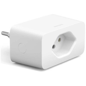Weiße Philips Hue Smarte Steckdose (Smart Plug) für smarte Lichtsteuerung.