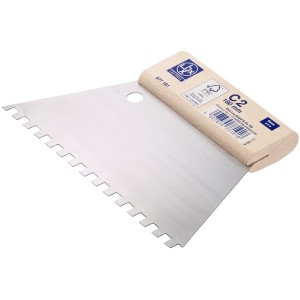 LUX Zahnspachtel Classic, 6x6 mm Zahnung, 180 mm breit, für Fliesenkleber.