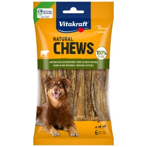 Vitakraft Natural Chews Stortiglione di bue, 6 pezzi. Snack naturale da masticare per cani, per rafforzare i muscoli masticatori.