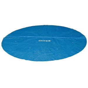Bâche solaire bleue Intex pour piscines Easy & Frame, Ø 366 cm, pour chauffer l'eau de la piscine.