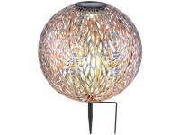 Globo LED-Solarleuchte Kugel rustikal mit Dekorstanzungen Ø 27 cm