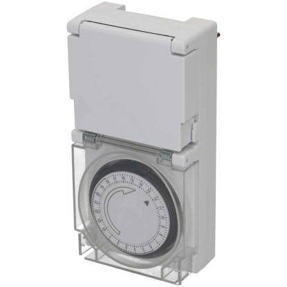 Zeitschaltuhr mechanisch Weiss IP55 / 24 h