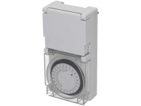 Zeitschaltuhr mechanisch Weiss IP55 / 24 h Zeitschaltuhr mechanisch Weiss IP55 / 24 h