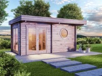 FinnTherm Gartensauna Enns-70 Naturbelassen 508 cm x 354 cm Wandstärke 70 mm FinnTherm Gartensauna Enns-70 Naturbelassen 508 cm x 354 cm Wandstärke 70 mm