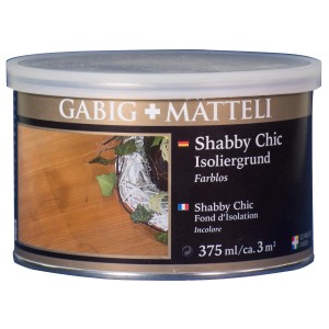 Barattolo di fondo isolante Gäbig+Mätteli Shabby Chic, trasparente, 375ml.