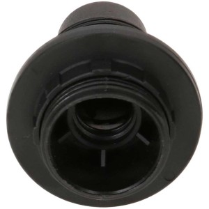 Douille de lampe E14 noire avec enveloppe M10 x 1 et bague à vis pour installation de lampe.