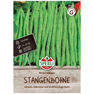 Sperli Semi Fagiolino rampicante Neckarkönigin, baccelli verdi. Sementi per circa 18-24 pali.