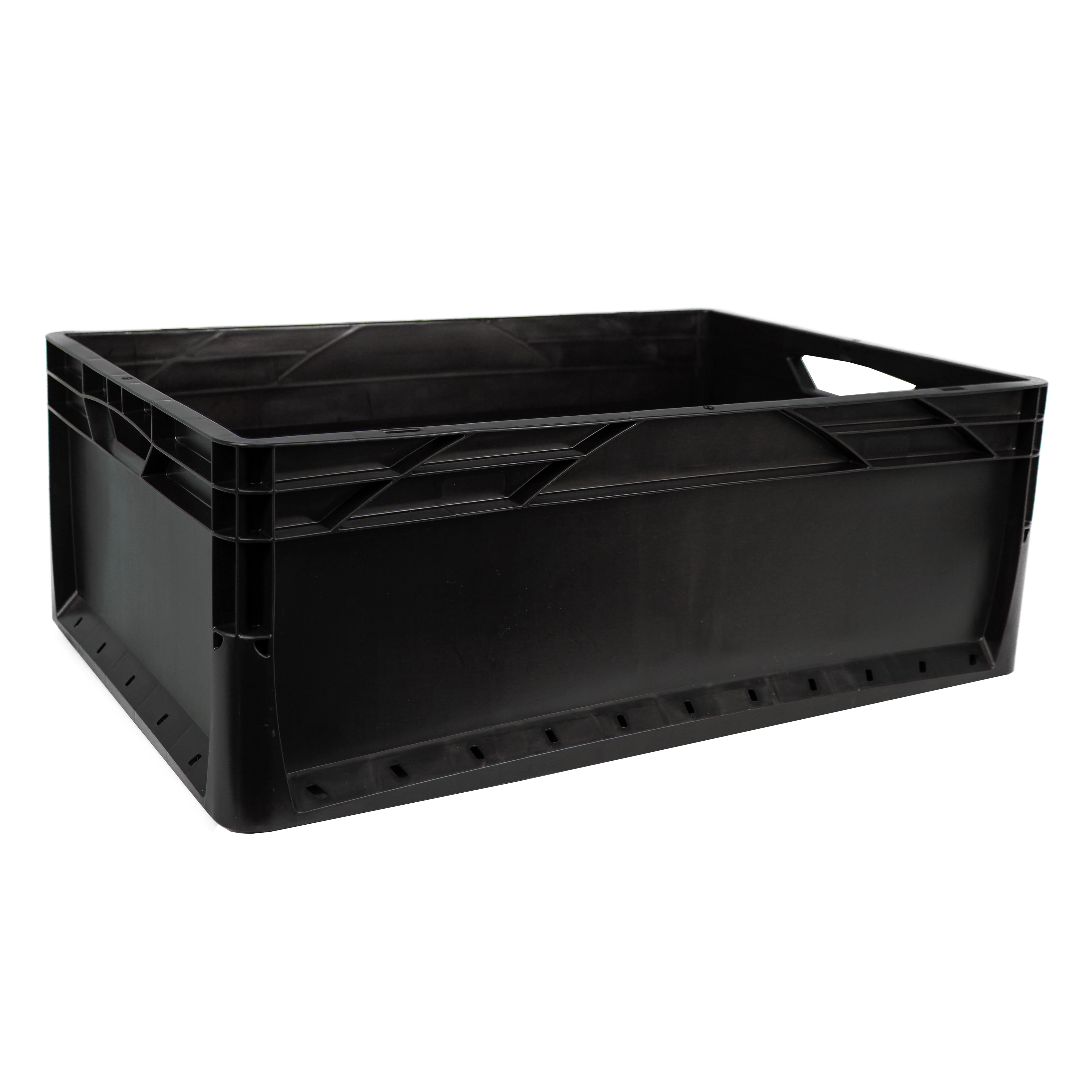 Boîte système Eurobox paroi pleine Noir (HxlxP) 22 x 40 x 60 cm