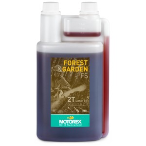 Motorex Forest & Garden huile 2 temps, 1 litre, entièrement synthétique pour tronçonneuses et outils de jardin.