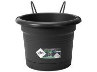 Elho Pflanzgefäss mit Halterung Green Basics Schwarz Ø 26 / Höhe 19 cm
