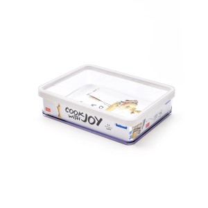 Contenitore per alimenti Rotho Loft Premium, largo, 1 l, bianco-trasparente. Contenitore ermetico per cucina e casa.