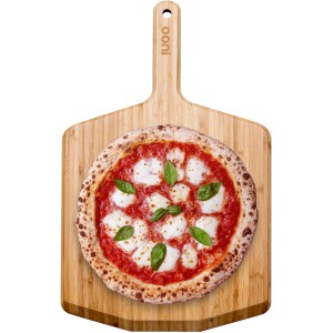 Pelle à pizza Ooni en bambou avec pizza, 30 cm, pour grill et four.