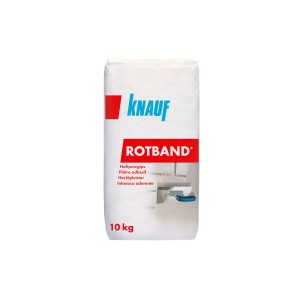 Knauf Rotband enduit adhérent, sac de 10 kg, pour intérieur et pièces humides.