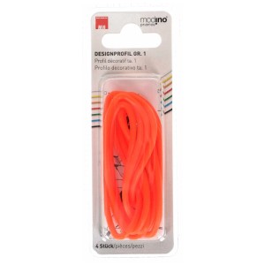 Profilo di design arancione Modino Priamos, taglia 1, per accessori scatole di derivazione.