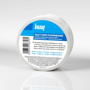 Nastro per giunti Knauf Easy-Tape, autoadesivo, rotolo da 48mm x 20m per cartongesso.