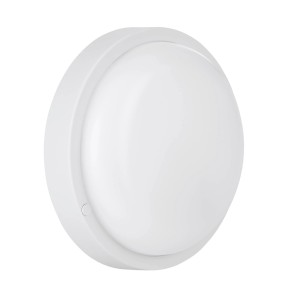 Lampada da parete a LED Eglo Boschetto-E bianca e rotonda per cantine e aree esterne, Ø 17 cm.