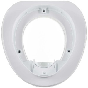 Abattant WC enfant Diaqua Baby-Soft blanc, vue du dessous. Siège de toilette facile d'entretien avec fixation.
