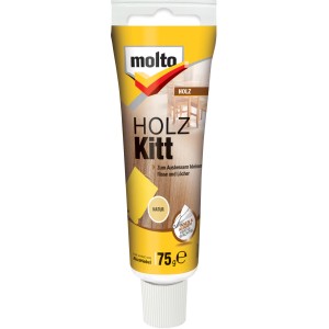 Tube Molto Holz Kitt Natur 75g für Reparaturen im Innen- und Außenbereich.