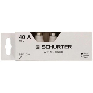 Fusibile, 5 pezzi, ritardato, 40A/500V in scatola.