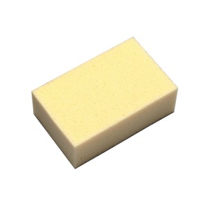Éponge à carreler LUX Comfort jaune pour le nettoyage.