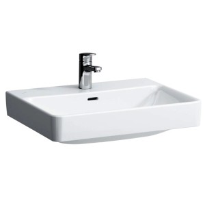 Lavabo Laufen Pro S, 60x46,5 cm, bianco, con rubinetto. Lavabo moderno per bagno e WC.