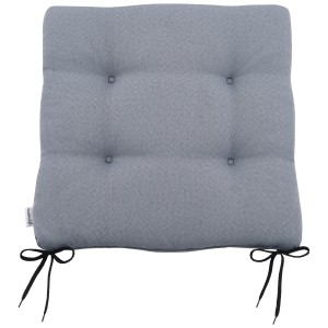 Cuscino per sedia Doppler Life grigio chiaro, 45x45 cm, con lacci per sedie da giardino.