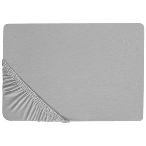 Lenzuolo con angoli in cotone grigio chiaro 90x200 cm con elastico, morbido e traspirante per materassi.