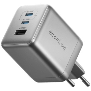 Chargeur USB Ecoflow Rapid Pro 100W avec ports USB-C et USB-A.