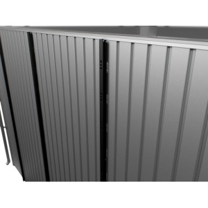 Preparazione montaggio fotovoltaico Biohort per casetta Europa, dettaglio delle guide.