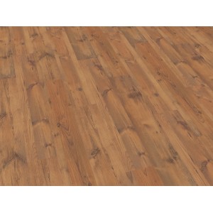 Sol stratifié Comfort Pin Moka Foncé, épaisseur 7 mm, avec structure et grain de bois.
