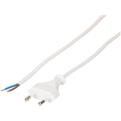 Max Hauri Cavo alimentaz. TDLF H03VVH2-F2X0.75 / T26 Bianco 2 x 0,75 mm² / 3 m