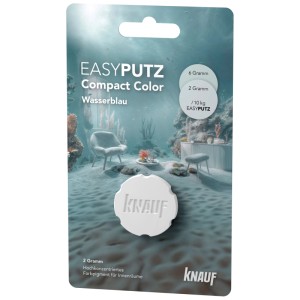 Pigment Knauf Compact Color bleu d'eau, 2g, pour personnaliser la couleur de l'enduit.